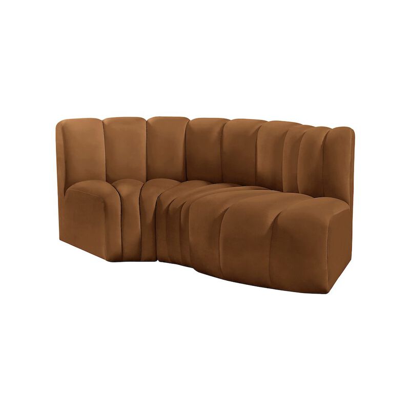 Meridian Furniture Arc Saddle Velvet Modular Sofa