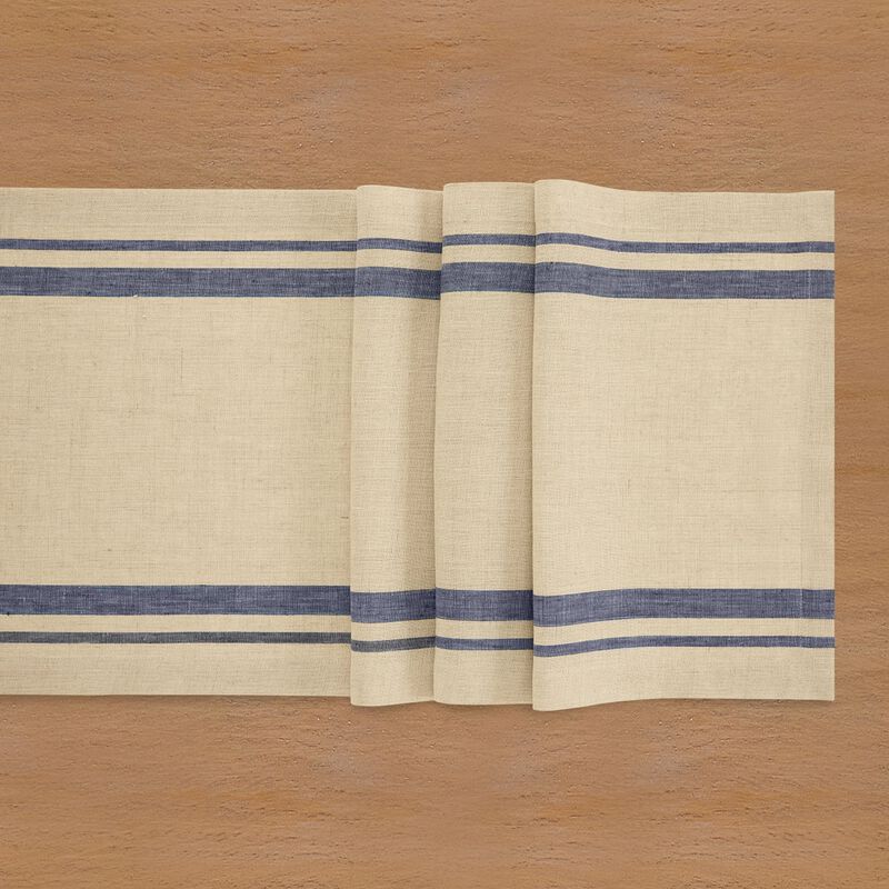 Linen Table Runner - French Stripe image number 3