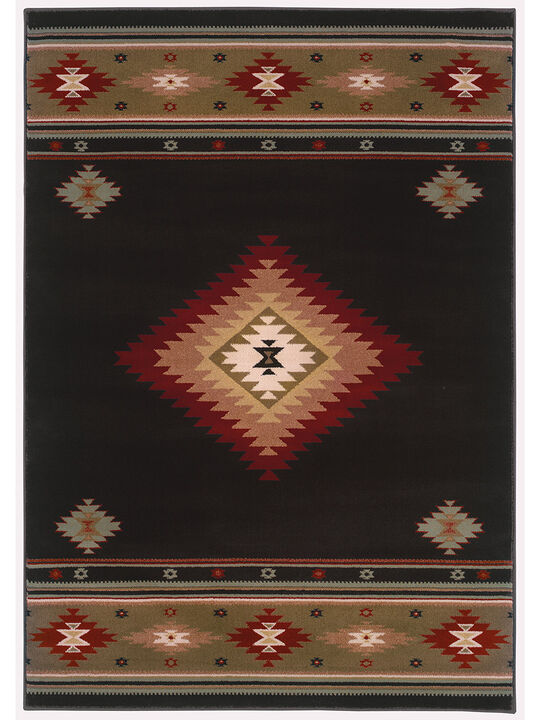 Hudson 7'8" x 10'10" Black Rug
