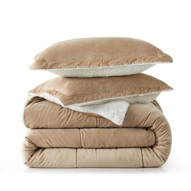 Hivvago Plush Microfiber Reversible Comforter Set