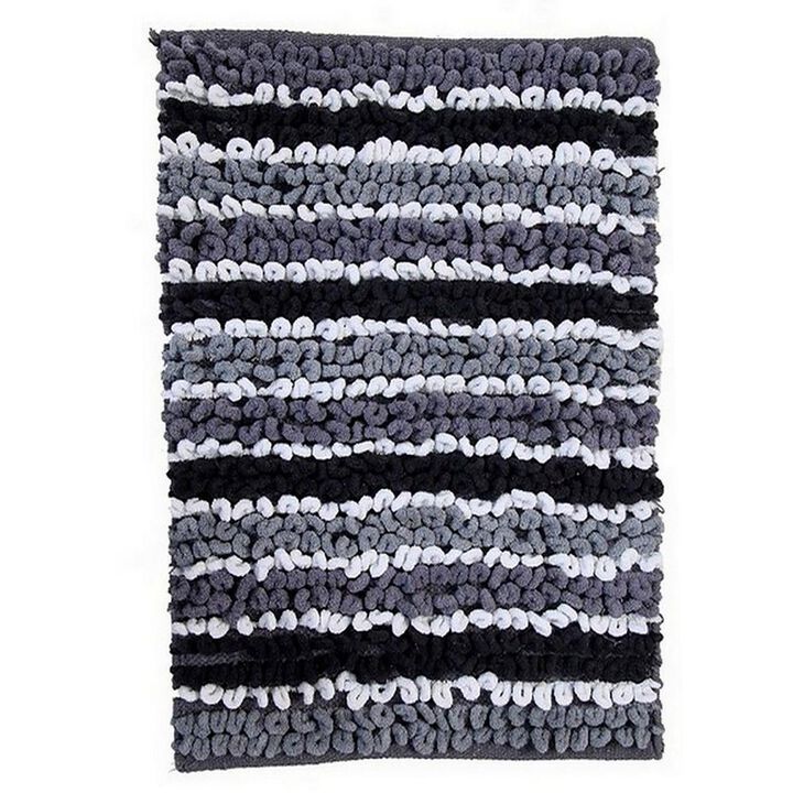 Luxurious Yarn Dyed Non-Skid Cotton Bath Rug 21" x 34" Multicolor by Castle Hill London