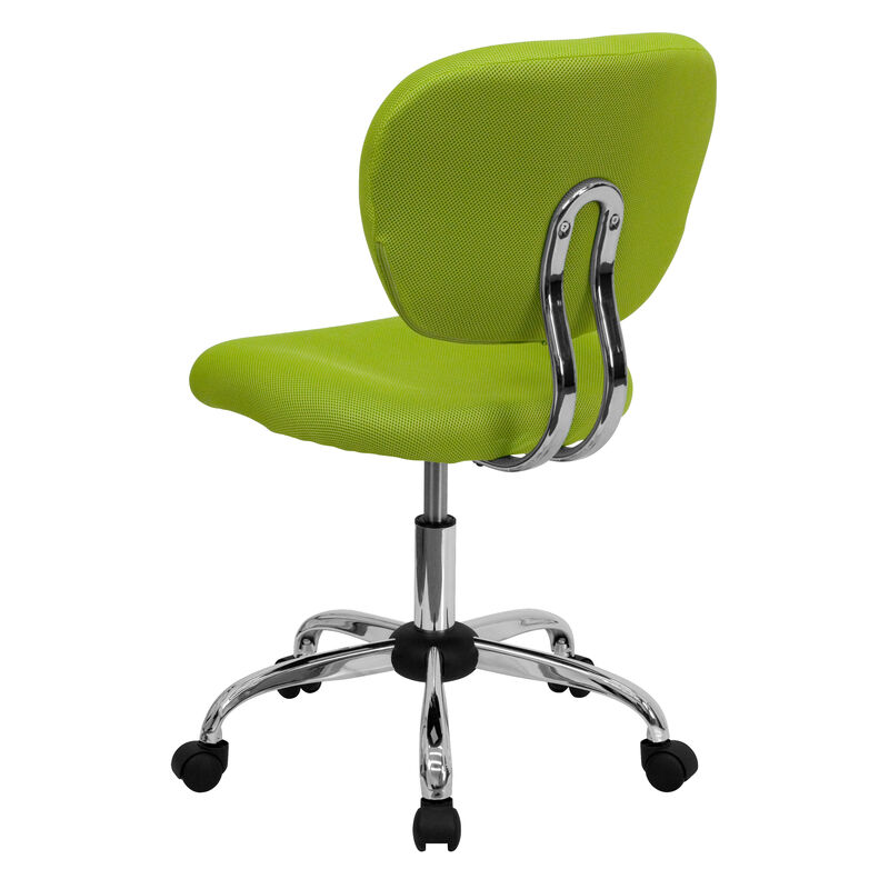 Beverly Mid-Back Apple Green Mesh Padded Swivel Task Office Chair with Chrome Base image number 5