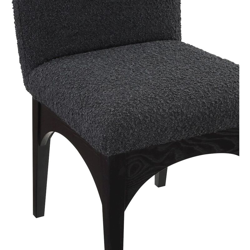 Meridian Furniture Waldorf Black Boucle Fabric Dining Chair
