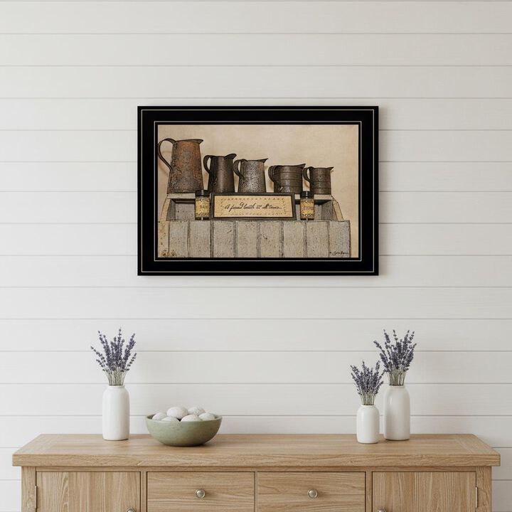 HomeRoots A Friend Loveth at All Time 3 Black Framed Print Wall Art