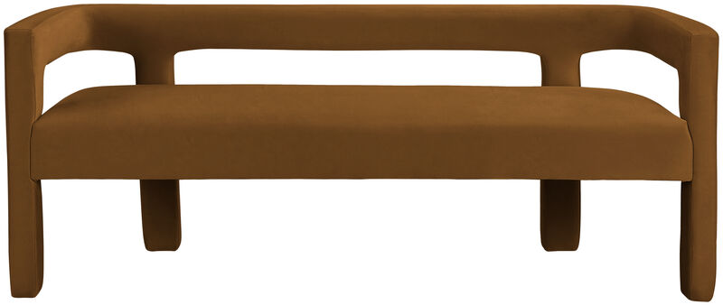 Meridian Furniture Athena Saddle Velvet Bench image number 3