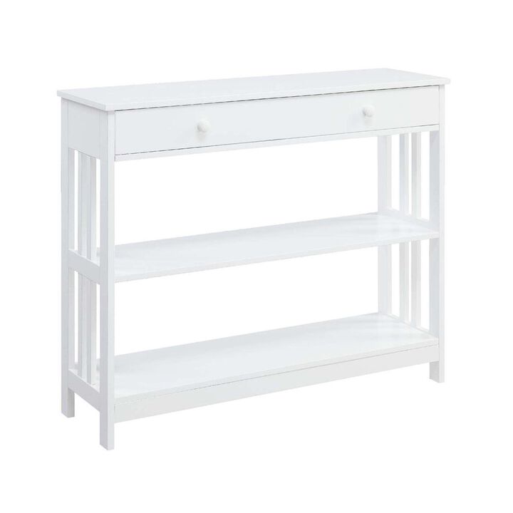 Convience Concept, Inc. Mission 1 Drawer Console Table with Shelves