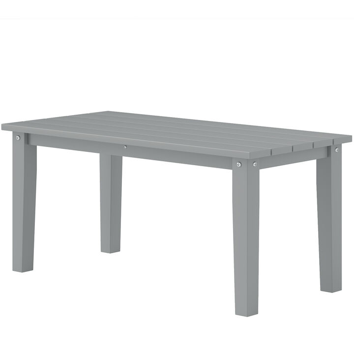 Hivvago Rectangle Outdoor Coffee Table with Slatted Top
