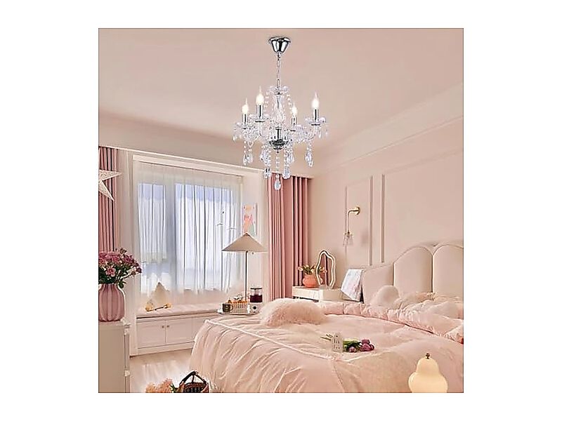 Clear Crystal Chandeliers Vintage Small Chandelier Glass Mini Dining Room Girls image number 2