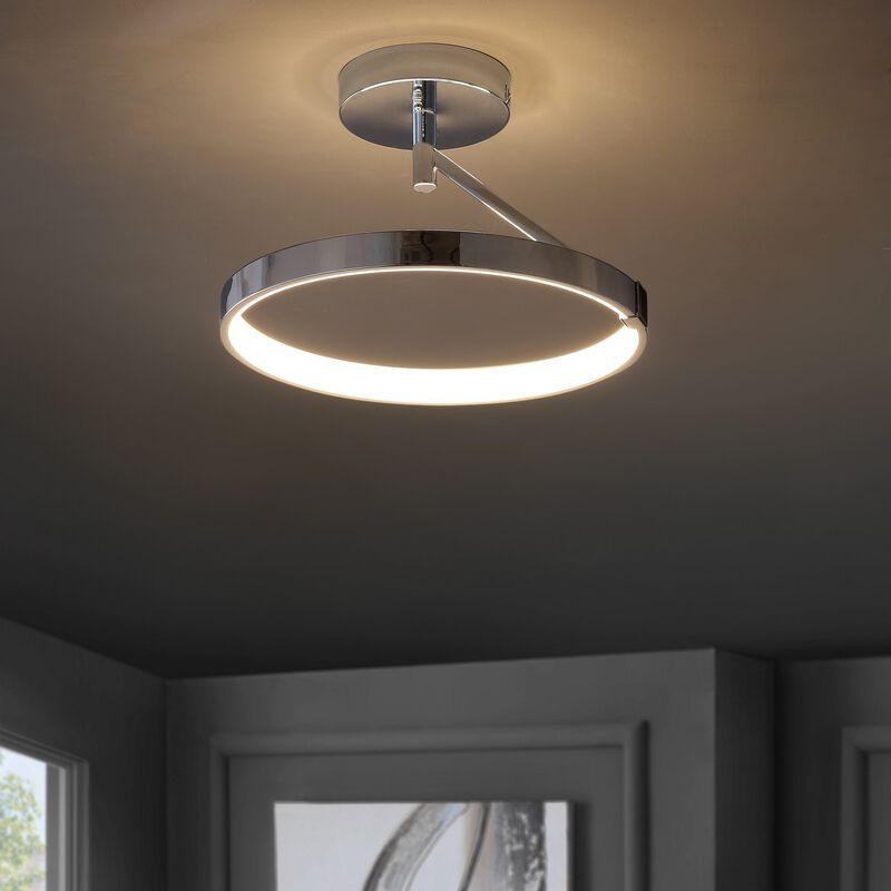 Owen Dimmable Integrated LED Metal Semi-Flush Mount