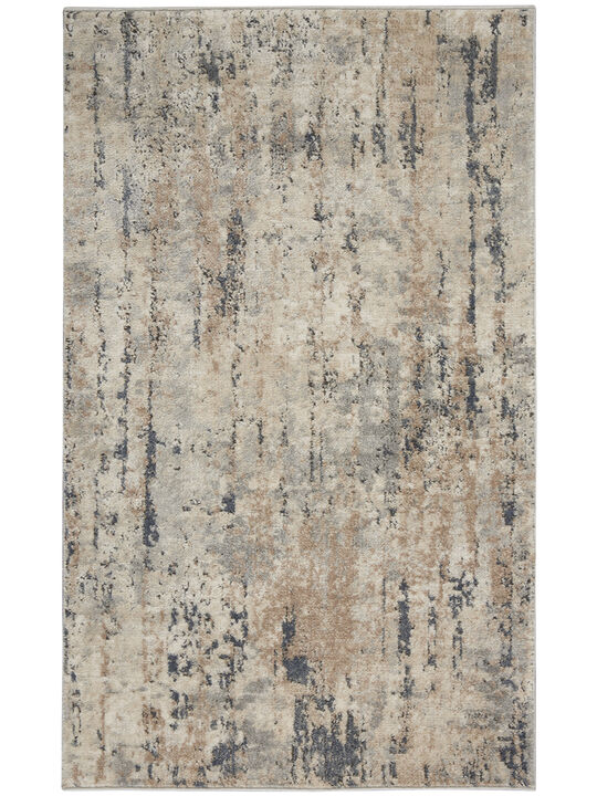 Quarry QUA01 Beige/Gray 3' x 5' Rug