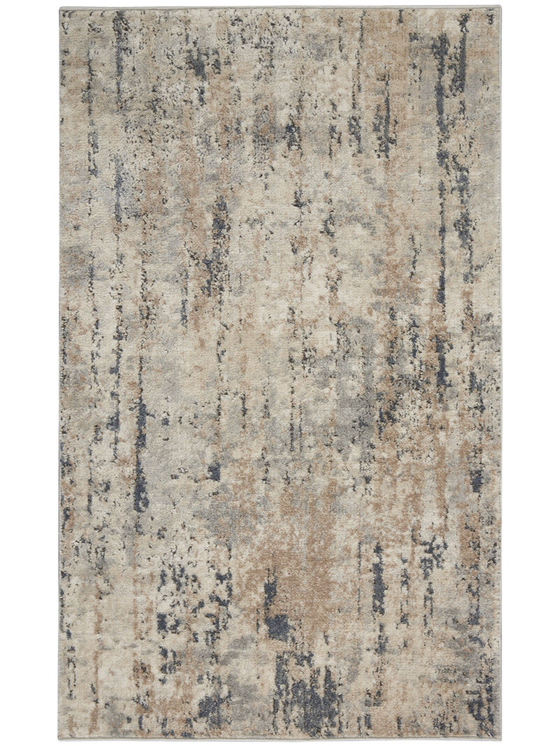 Quarry QUA01 Beige/Gray 3' x 5' Rug