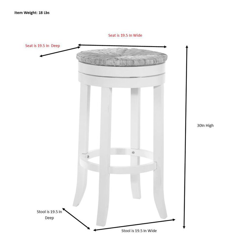 Carolina Living Irving 30 Swivel Rush Seat Barstool - Espresso