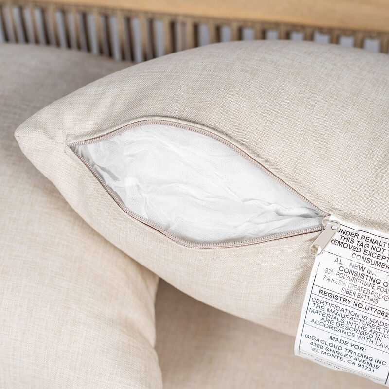 Christopher Knight Home Remy 54" Outdoor Acacia Wood Upholstered Loveseat with Curved Rope Weave Back image number 8