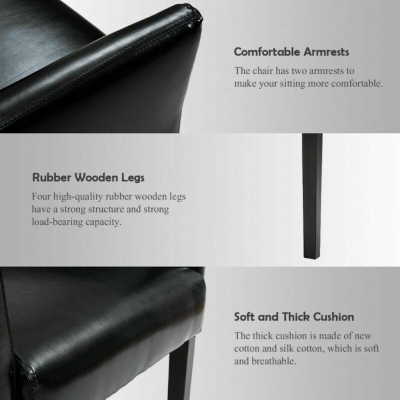 Hivvago Modern PU Leather Executive Arm Chair Sofa