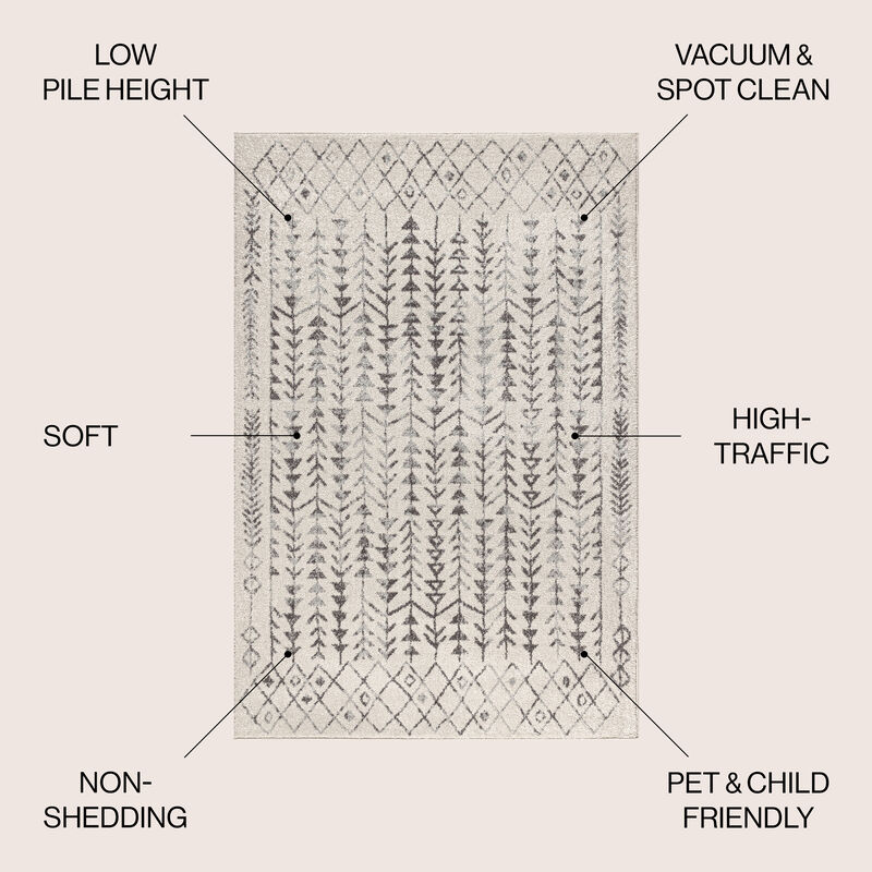 Ziri Moroccan Geometric Area Rug