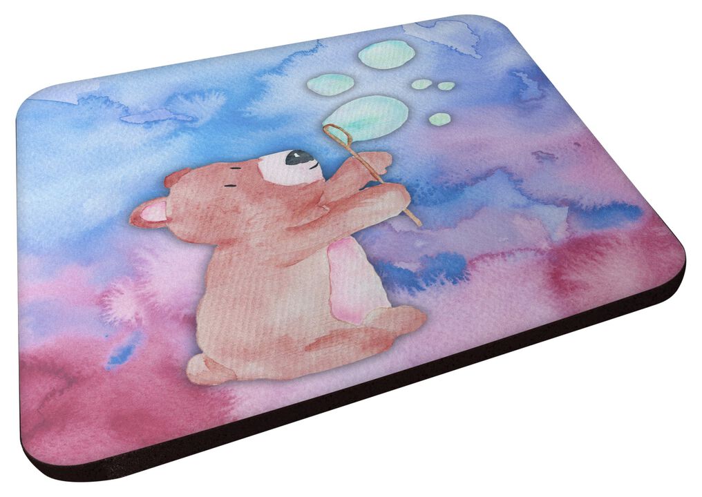 Caroline's Treasures Bear and Bubbles Watercolor Decorative coasters, 3.5, Multicolor