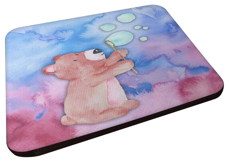 Caroline's Treasures Bear and Bubbles Watercolor Decorative coasters, 3.5, Multicolor