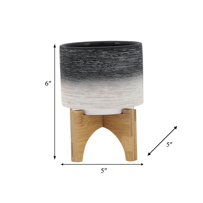 Ceramic 5" Planter On Stand
