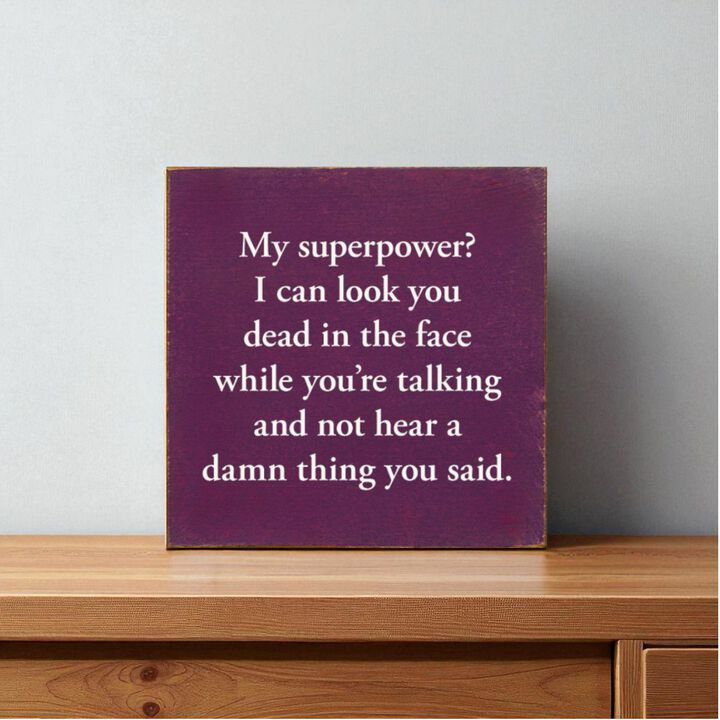 Funny Sarcastic Wooden Sign Wall Decor for Home or Office