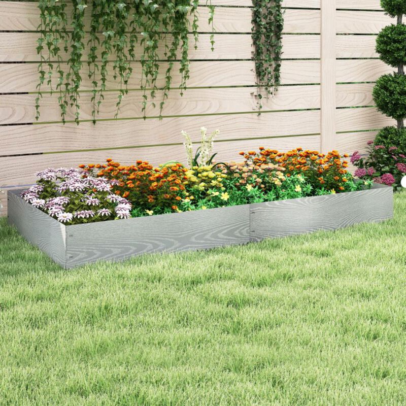 Hivvago 6-Pack 20 FT Galvanized Metal Landscape Edging for Lawn