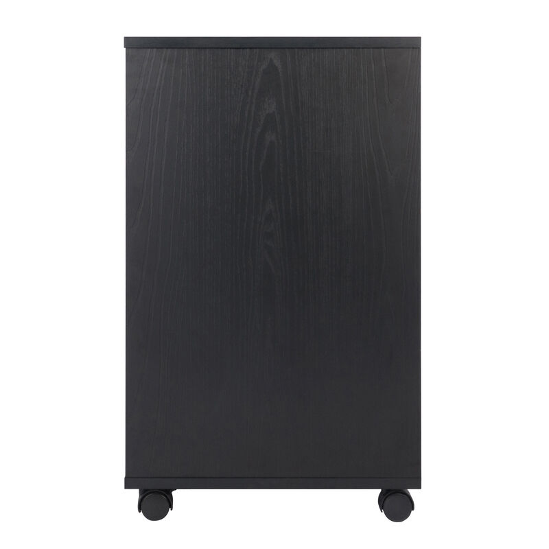 Halifax Wide Storage Cabinet, 3-Small & 2-Wide Drawers, Black image number 4