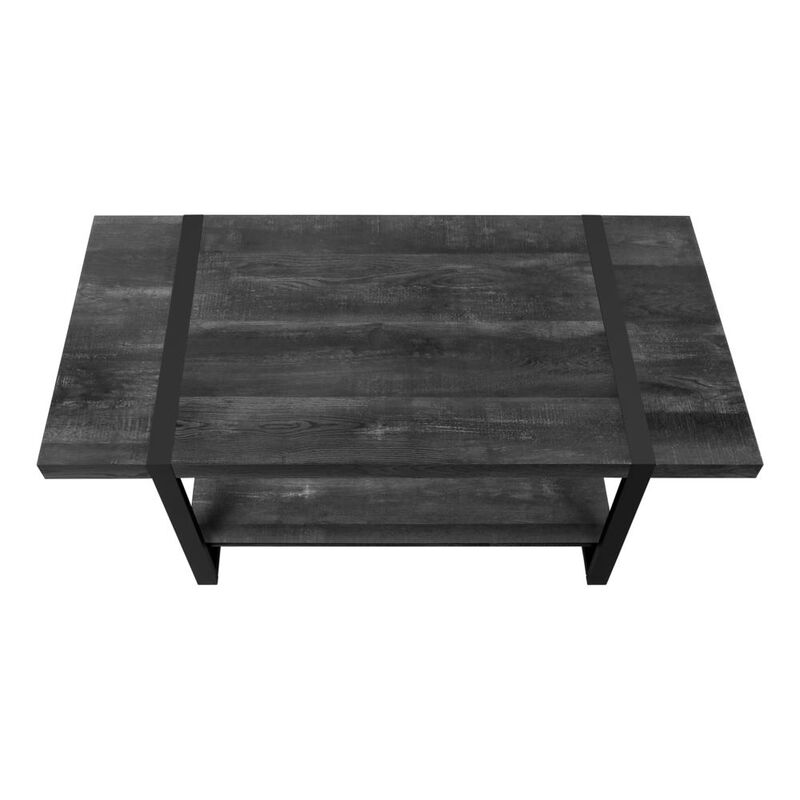 Coffee Table, Accent, Cocktail, Rectangular, Living Room, 48L, Black Laminate