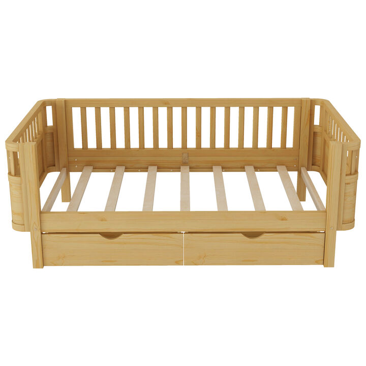 Pangsu Wood Platform Bed for Kids