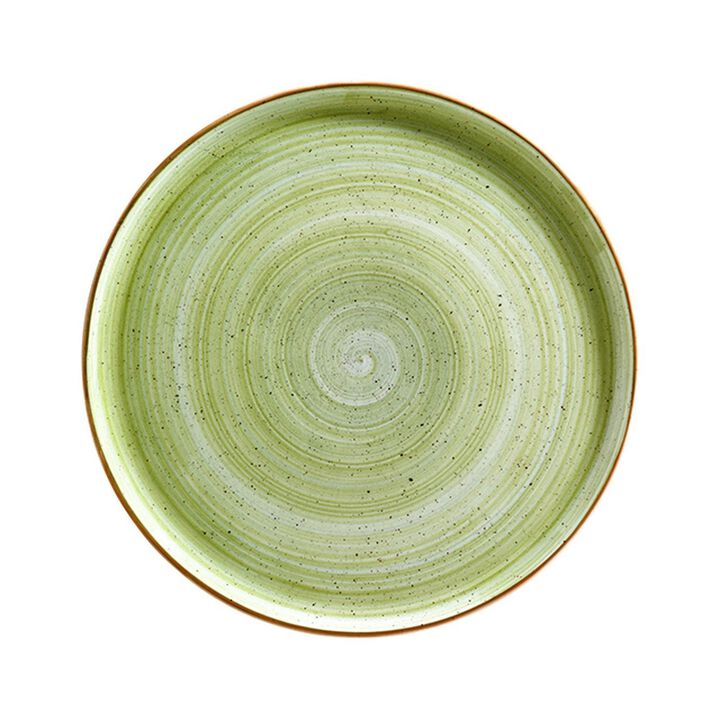 Therapy dia.12.75" Round Green Porcelain Plate