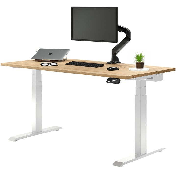 Desky Dual Hardwood Sit Stand Desk