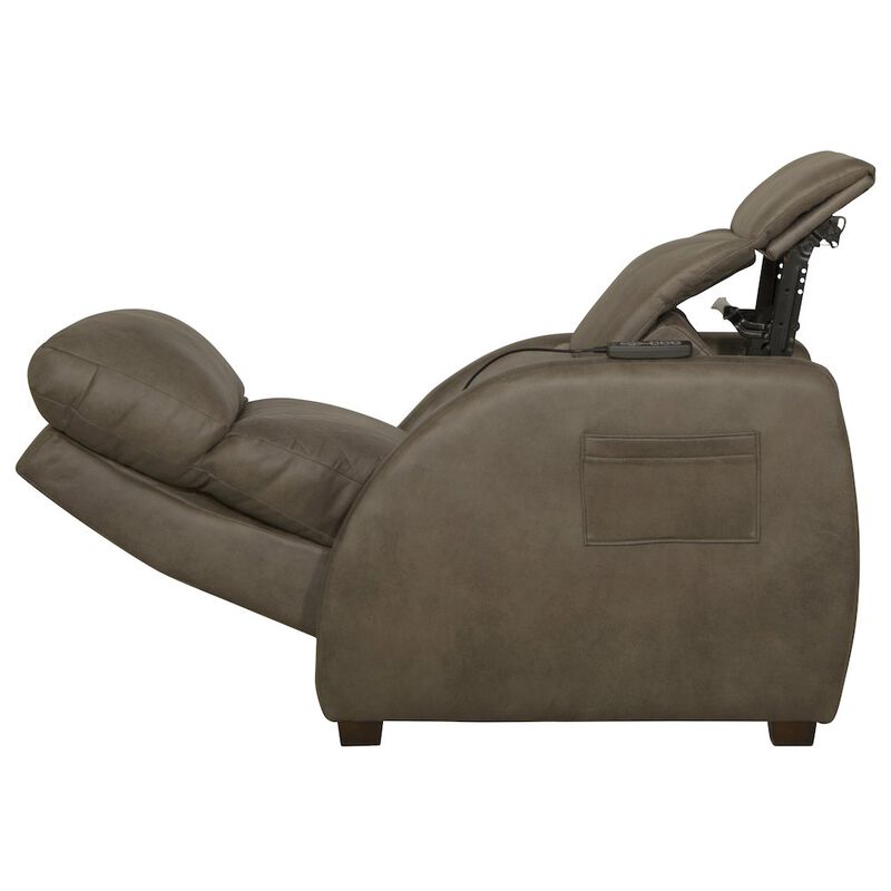 Catnapper Relaxer Power Lay Flat Recliner with Power Adjustable Headrest and Lumbar