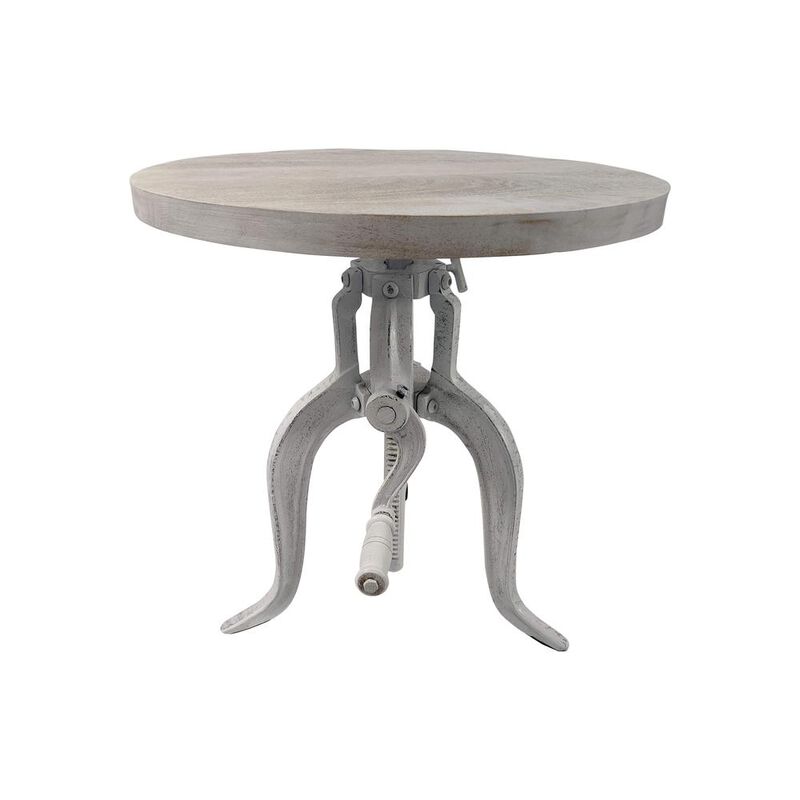 Carolina Living Regan Adjustable Accent Table - Whitewash