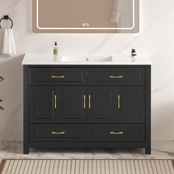 Nafvas 48" Bathroom Vanity with Resin sink