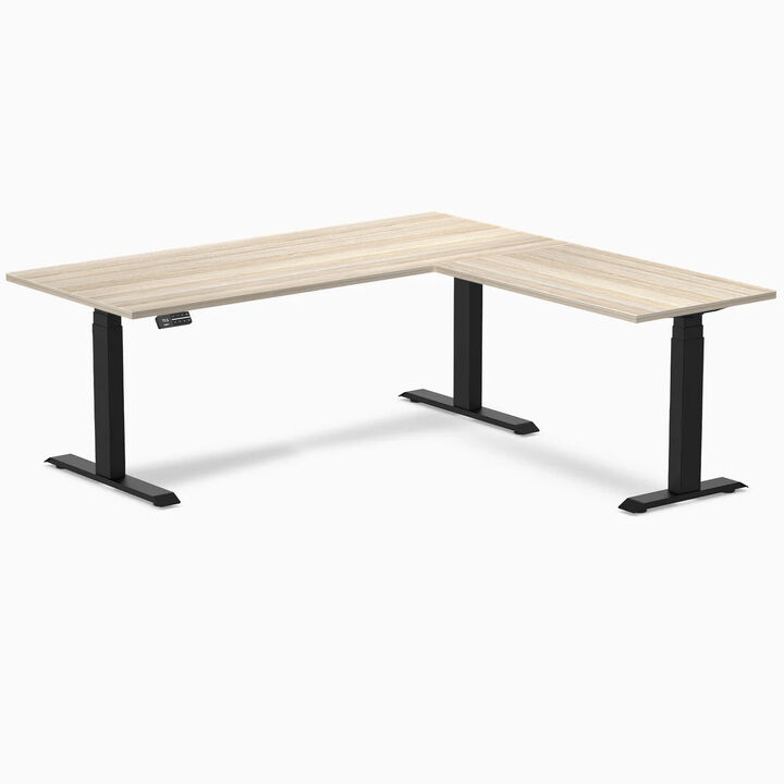 Desky Eco L-Shape Laminate Sit Stand Desk