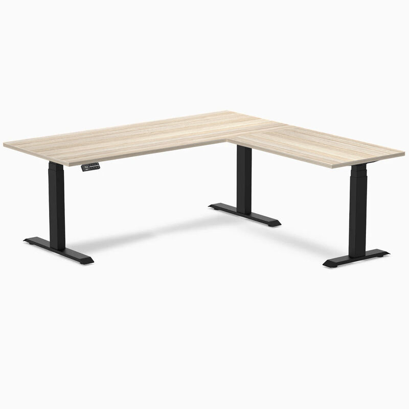 Desky Eco L-Shape Laminate Sit Stand Desk image number 0