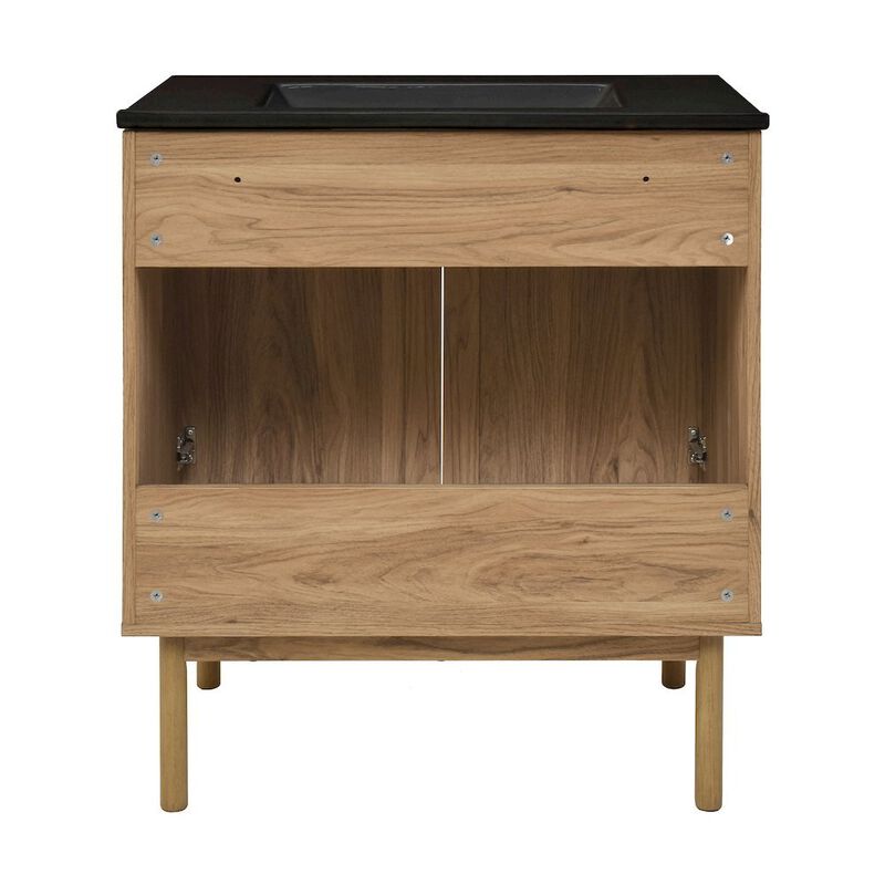 30" Freestanding Bathroom Vanity with 3-Hole Widespread Sink Top image number 8