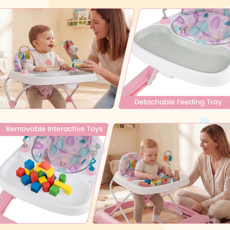 Foldable Baby Walker with Removable Seat and Adjustable Height image number 4