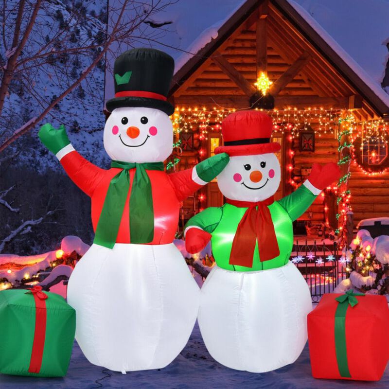 Hivvago Christmas Inflatable Snowmen Blow Up Christmas Decoration