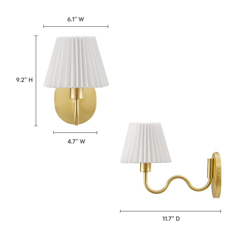 Wave Squiggle Arm Wall Sconce image number 4