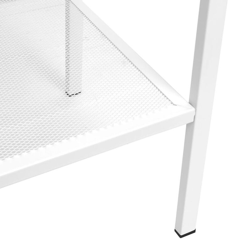 Display Shelf White Sheet Metal Medium Storage Shelf