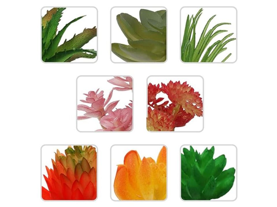 22 Piece Colorful Artificial Succulent Plants Garden Porch Decor