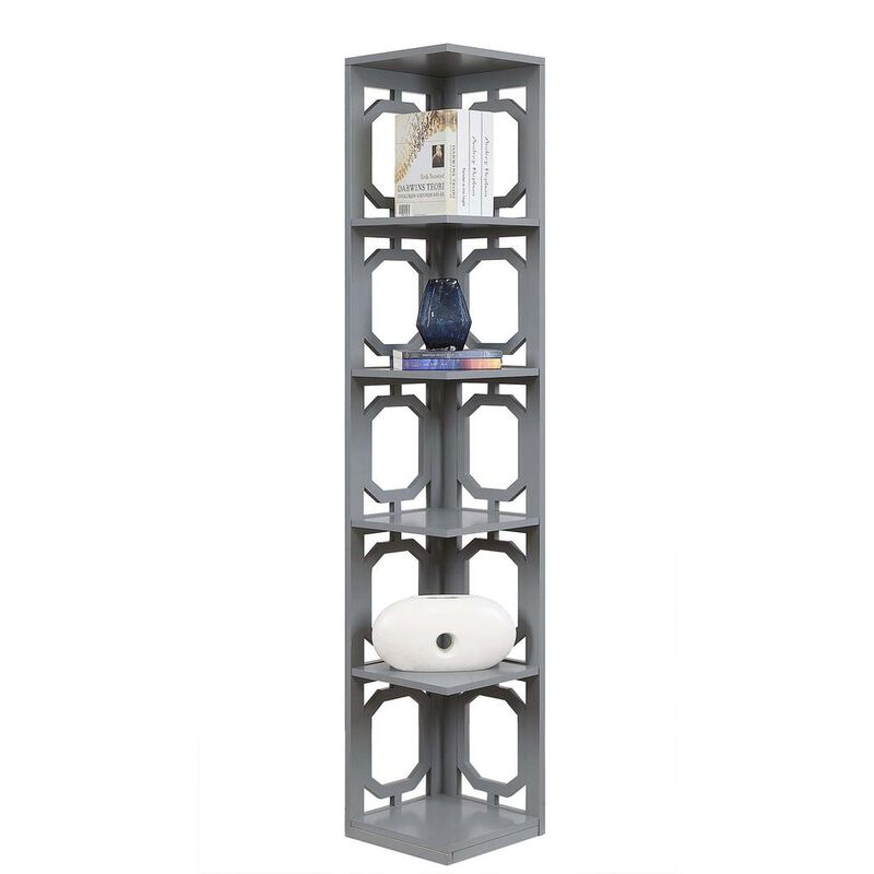 Convience Concept, Inc. Omega 5 Tier Corner Bookcase