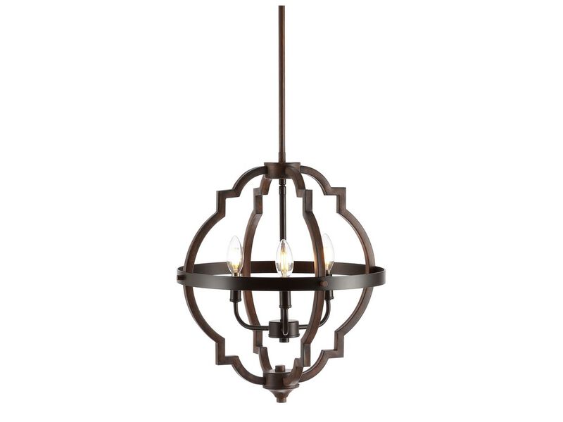 Ogee 3-Light Adjustable Iron Rustic Industrial LED Pendant