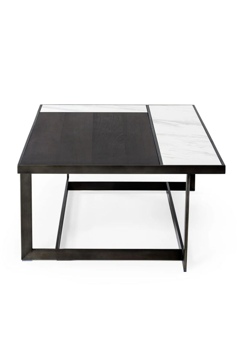 Gray Walnut Marble Coffee Table | OROA Modern Fargo image number 4