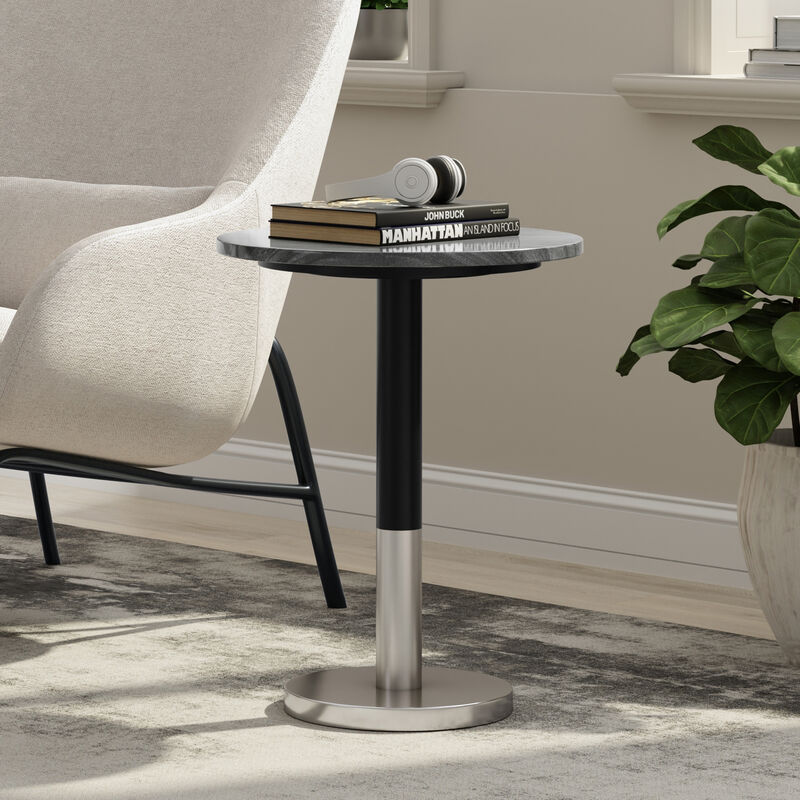 Simpli Home Evans Marble Side Table image number 1