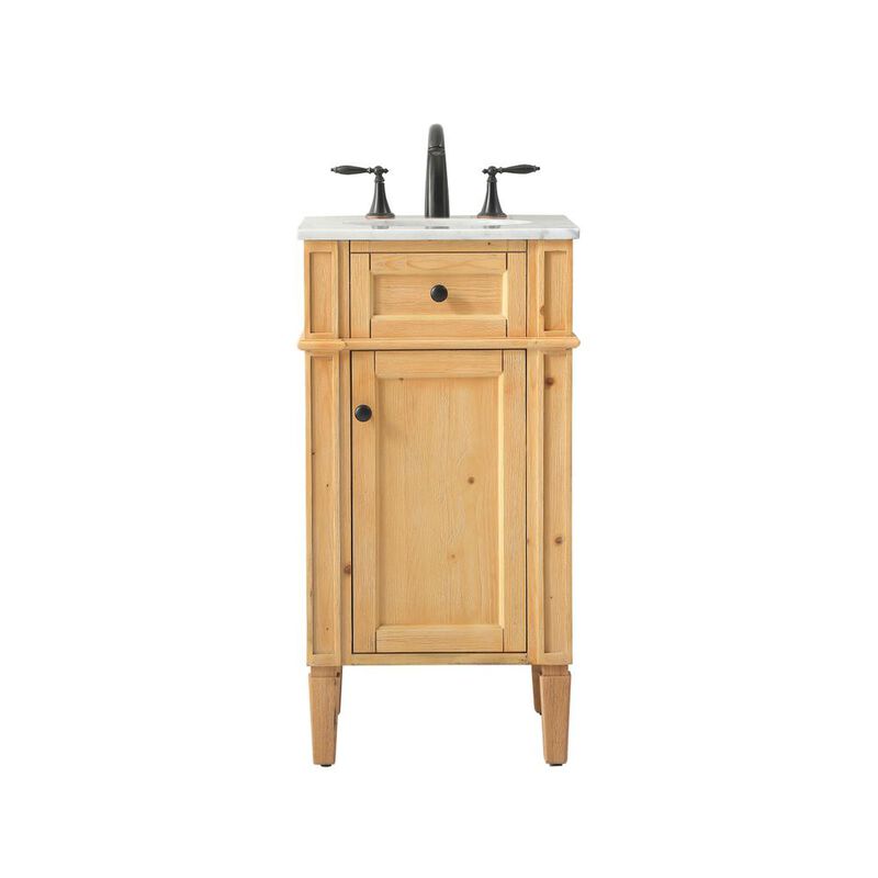 Elegant Kitchen and Bath 18 inch Single bathroom vanity in natural wood