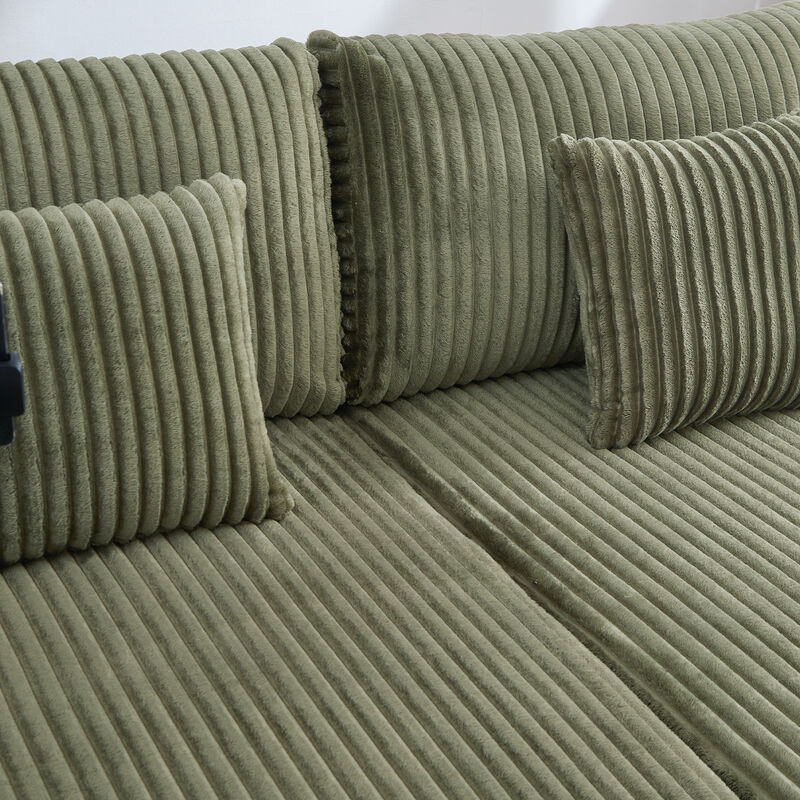 Merax Modern Chaise Sofa 75.5" Chaise Lounge Sofa Loveseat Sofa Sleeper Sofa with Adjustable Backrest