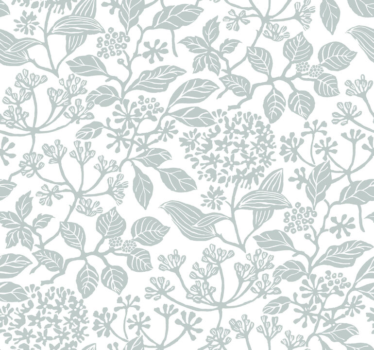Rowen Light Blue Botanical Wallpaper