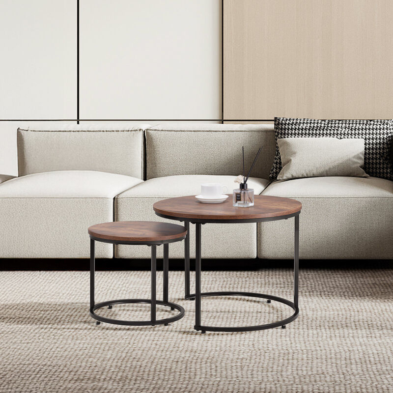 Space-Saving Nesting Tables Set of 2 for Living Room or Bedroom image number 6