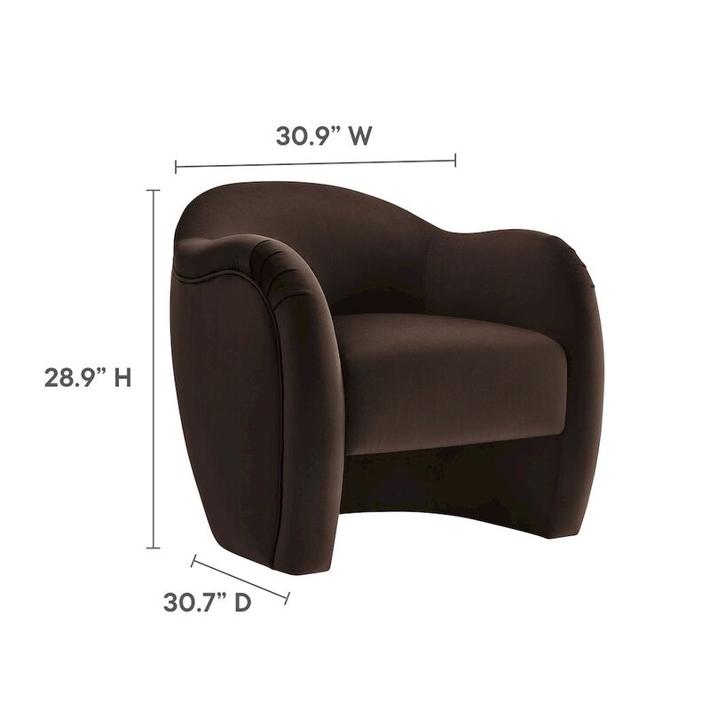 Compose Performance Velvet Accent Chair image number 2
