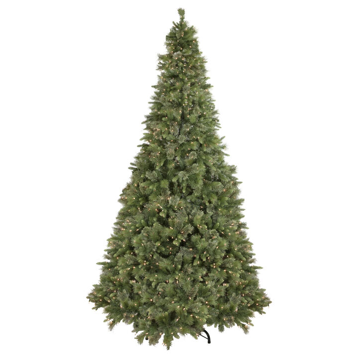 9.5' Pre-Lit Full Kingston Cashmere Pine Artificial Christmas Tree  Clear Lights